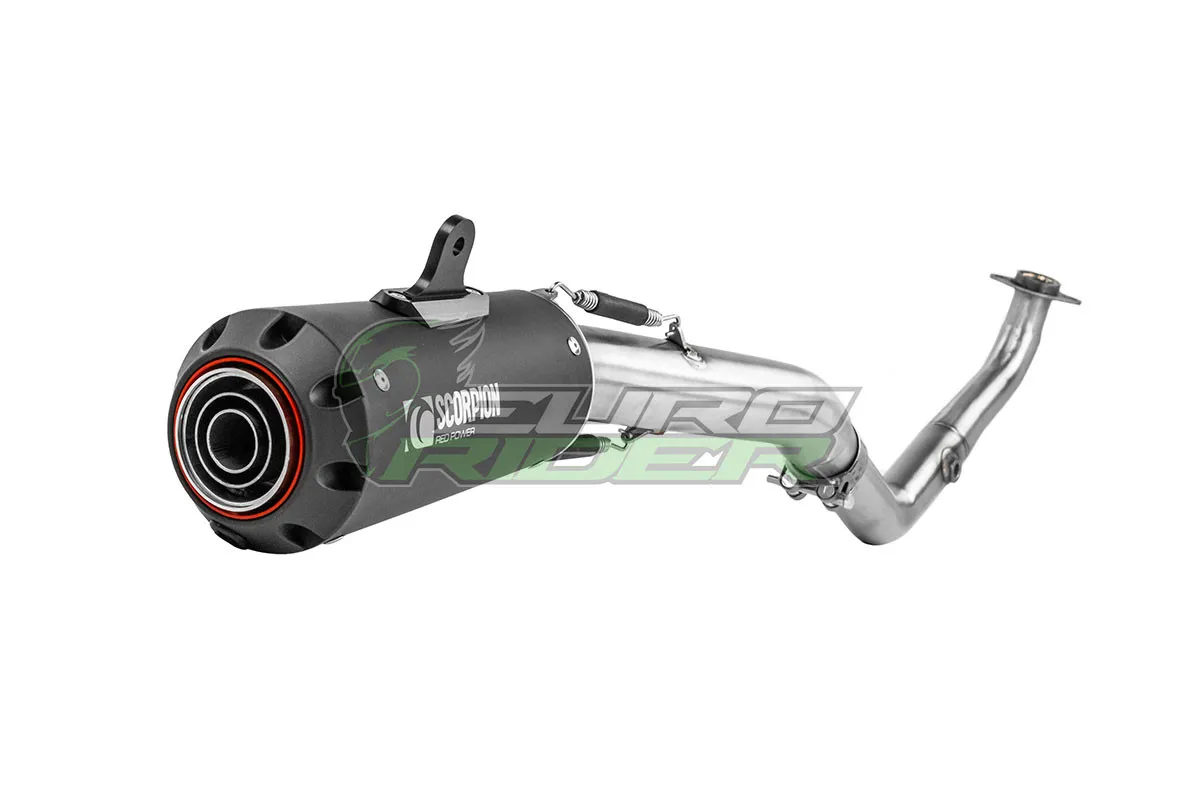Yamaha YZF-R125 (21-25) Scorpion Red Power Stainless Full Exhaust - Black