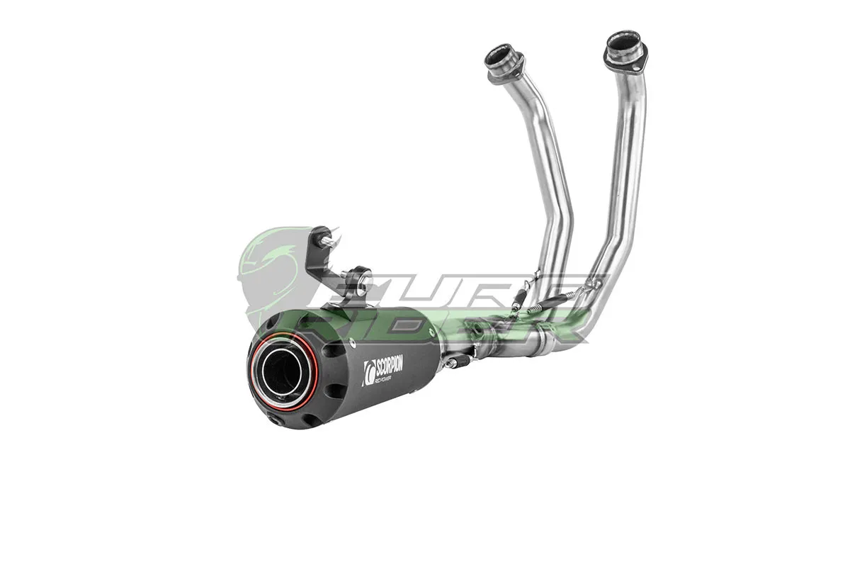 Yamaha MT-07 (22-26) Scorpion Red Power Stainless Full Exhaust - Black