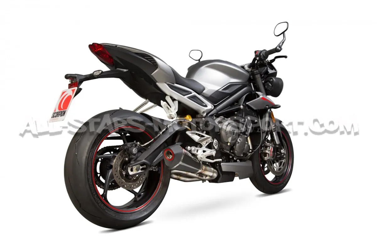 Triumph Street Triple 765 (17-19) Scorpion Stainless Steel Slip-on Exhaust - Carbon