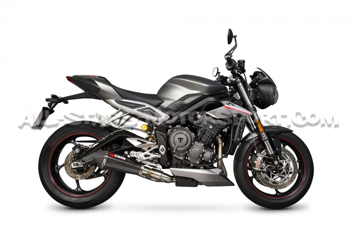 Triumph Street Triple 765 (17-19) Scorpion Stainless Steel Slip-on Exhaust - Carbon